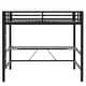 preview thumbnail 11 of 64, Twin/Full Size Gaming Loft Bed with Bulit-in Desk and LED Lights, Metal Loft Bedframe with Ladder and Guardrails for Kids