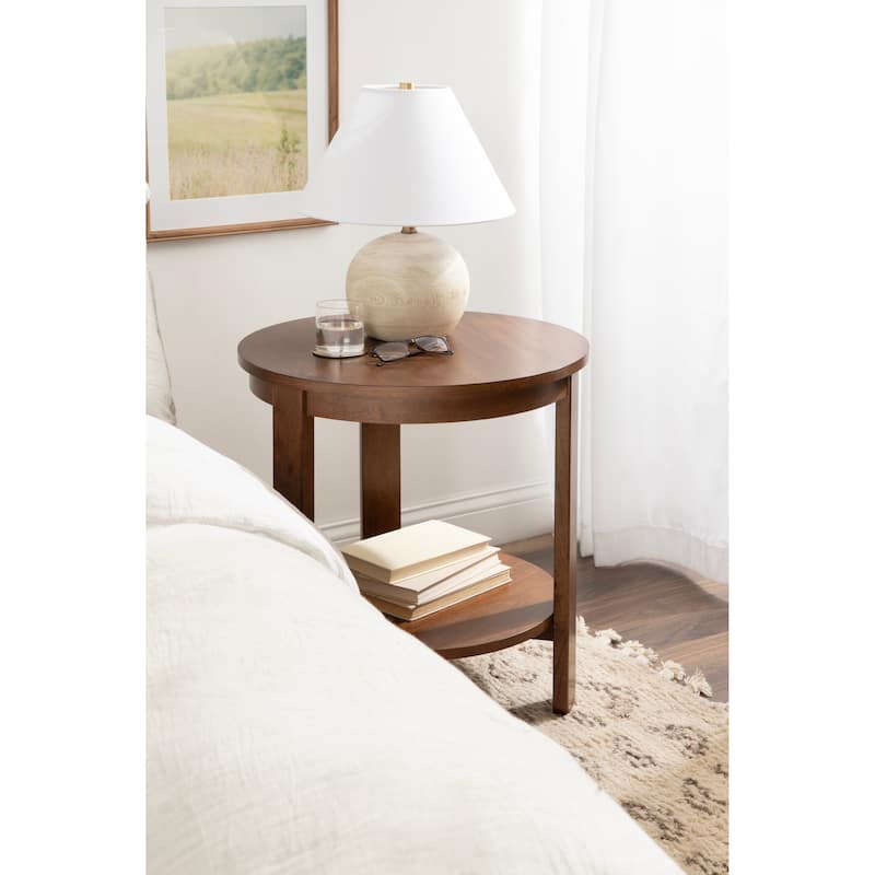 Kate and Laurel Foxford Round Wood Side Table