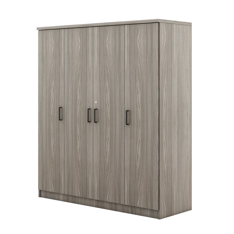 GDFStudio - Elara Contemporary Wardrobe with Drawers and Hanging Rail
