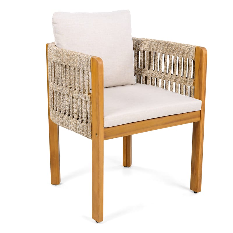 Christopher Knight Home - Isolde Acacia Wood Outdoor Dining Chair（Set of 2）