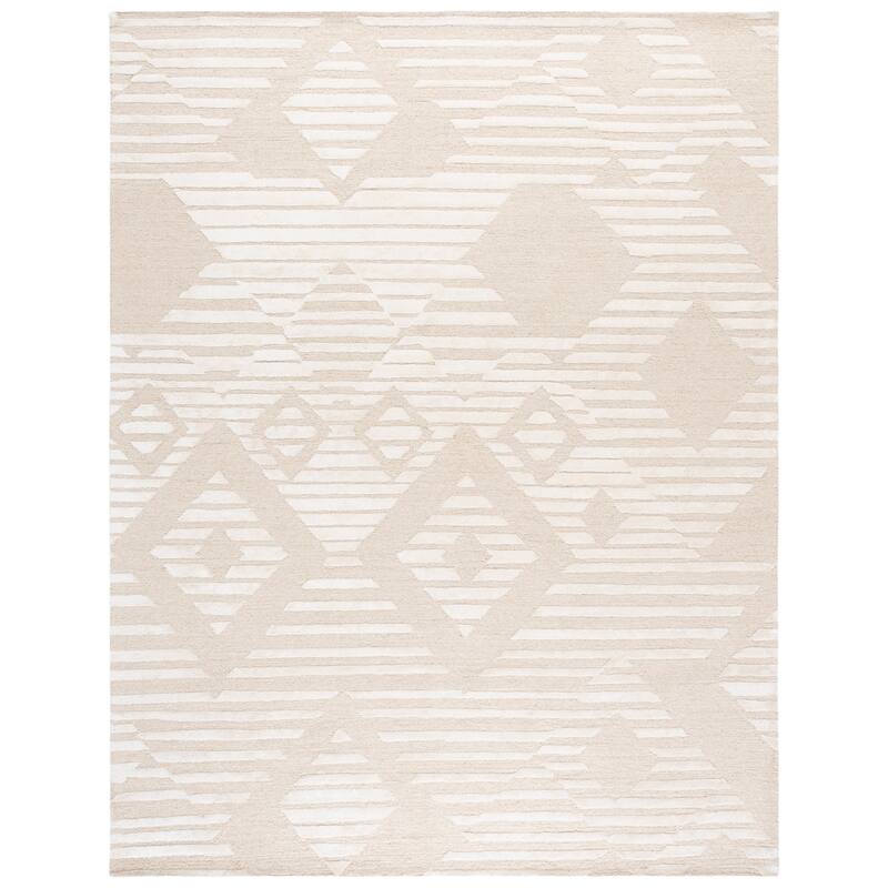SAFAVIEH Handmade Soho Liena Contemporary Wool Rug - 9' x 12' - Ivory