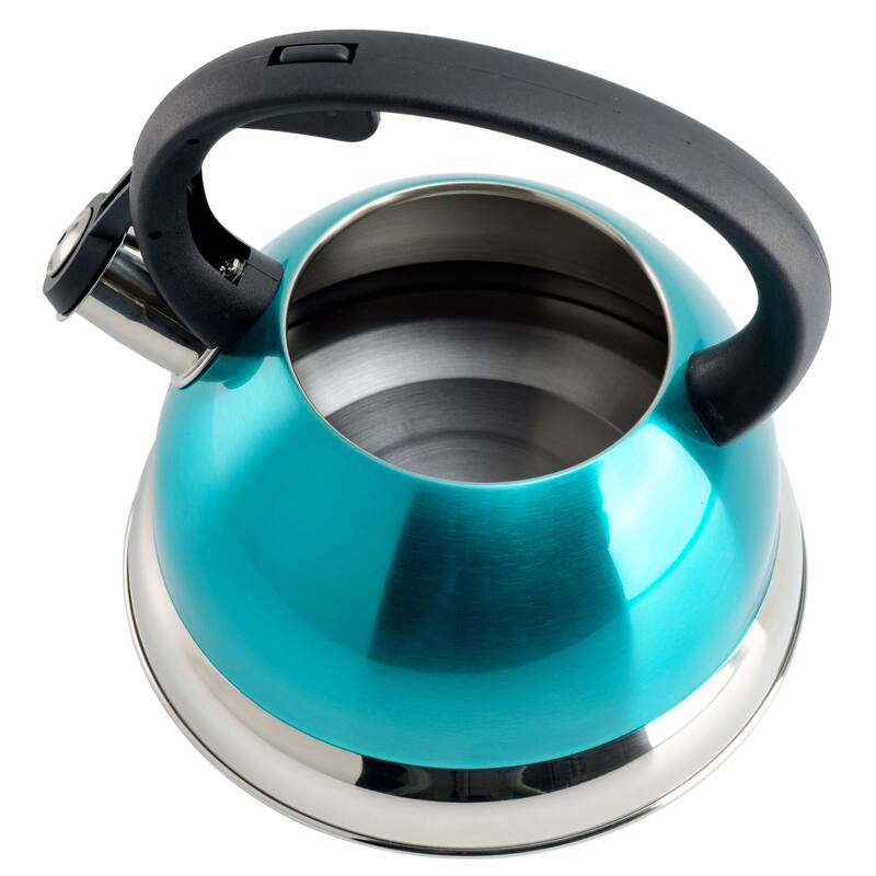 Mr. Coffee Flintshire 1.75 Qt Whistling Stovetop Tea Kettle in Turquoise - 1.75 Quart