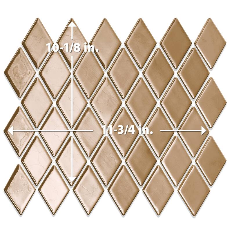 Merola Tile Hudson Kite Gold 10-1/8" x 11-3/4" Porcelain Floor and Wall Tile