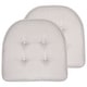 preview thumbnail 18 of 31, Sweet Home Collection Solid Color U-Shaped Memory Foam Chair Cushions - 16"x17" Set of 2 - Light Gray