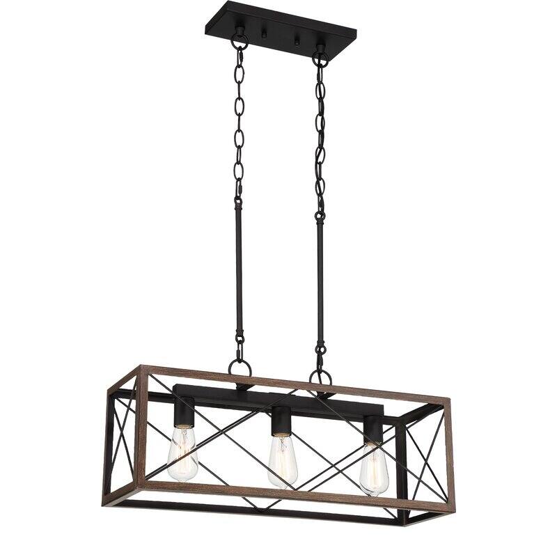 Acroma 3 - Light Linear Modern Farmhouse Rectangle Chandelier