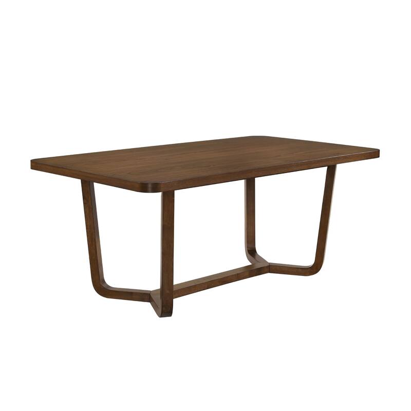 Lere Dining Table, Antique Style Brown Wood, Spacious 71 Inch Rectangular Top - Antique Brown