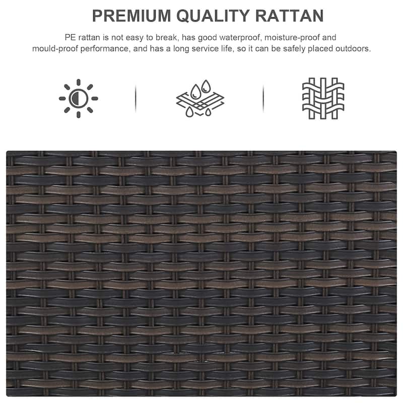 Fire Pit Table with 2 Swivel Chairs 2 Patio Chairs Brown-Beige - Brown