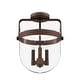 preview thumbnail 2 of 6, Hunter Karloff Clear Glass 3 Light Flush Mount Ceiling Light - Rustic, Industrial, Transitional