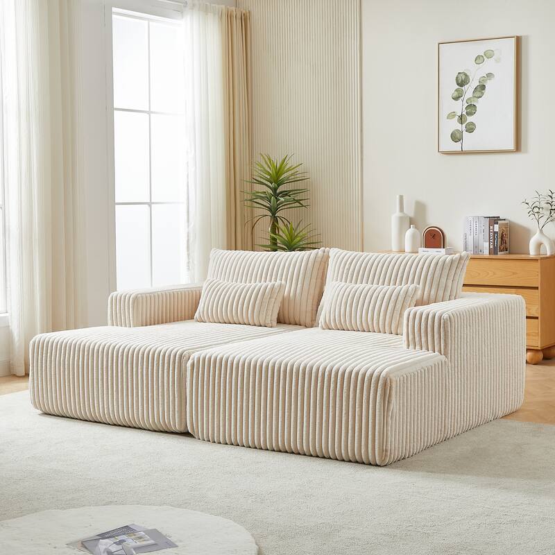 Oversized 87" Modular Sleeper Sofa Bed Lounge Chaise