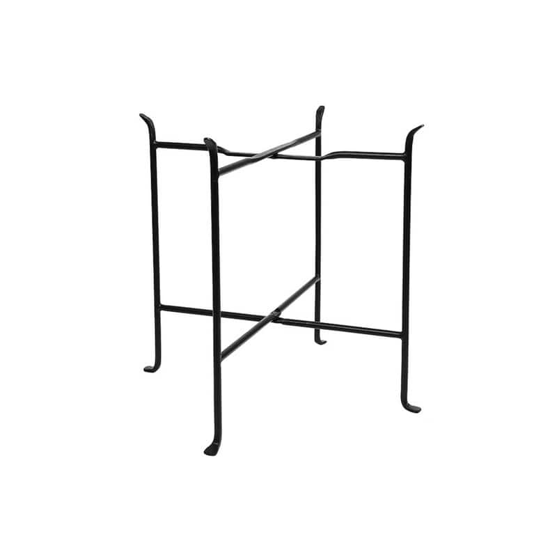 Achla Designs Indoor Outdoor Short Folding Floor Stand, 19.5 Inch Tall, Black Powder Coat Finish