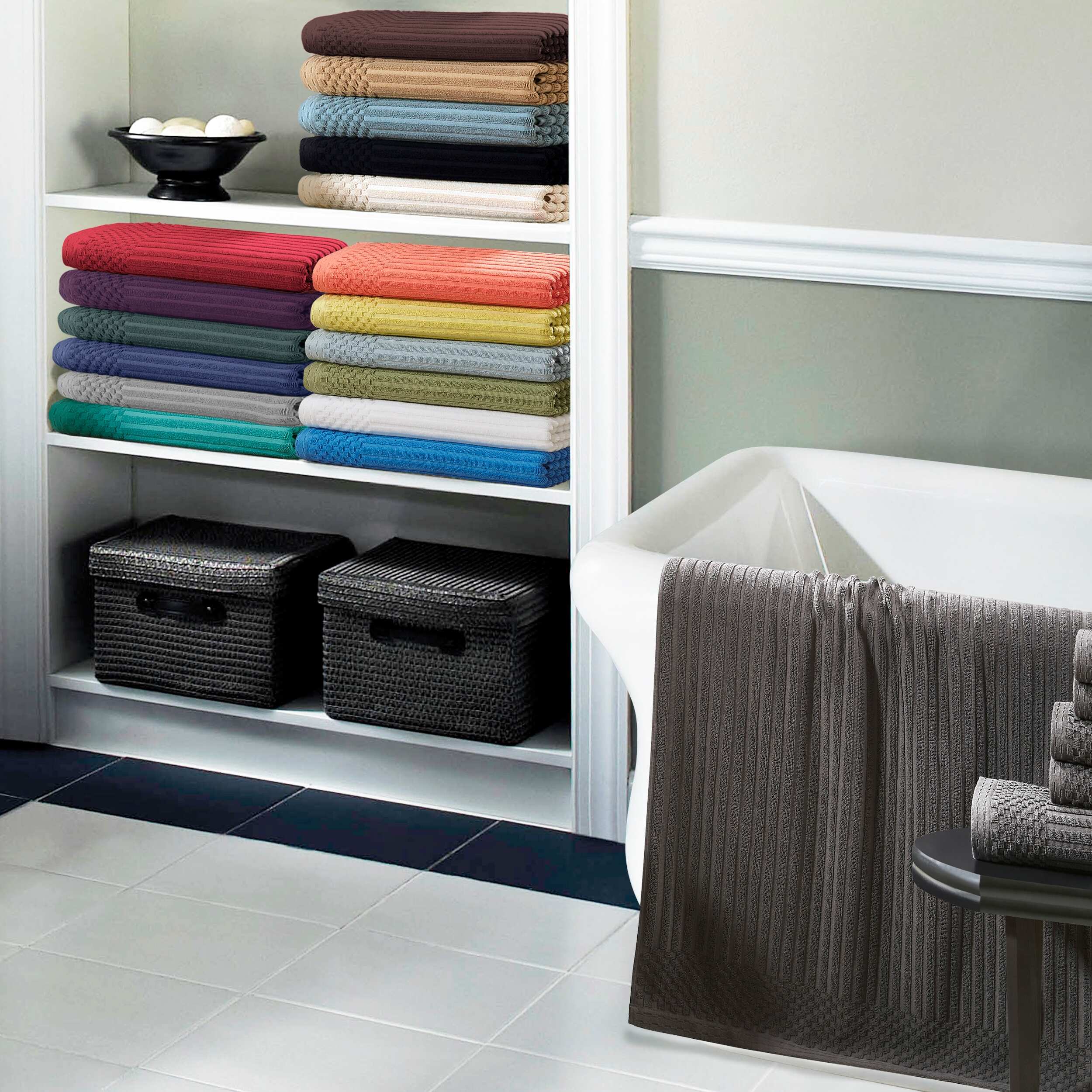 Zero-twist, 100% Combed Cotton Ribbed Bath Towel Set (4 Pack Bath, Blush) :  Target