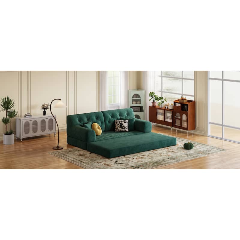 Modular Sofa, Convertible Pudding Block Sofa, Floor-Standing Sofa Bed With Armrests And Comfortable Sofa Bed
