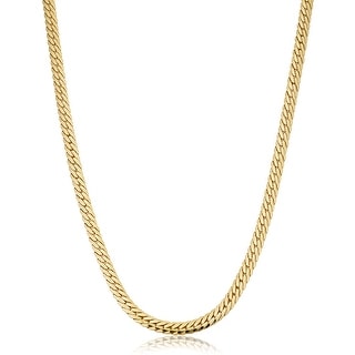 Solid 14k Yellow Gold Filled 4.3 millimeter Double Curb Link Chain 