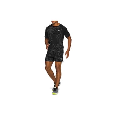 ASICS Mens Night Track Graphic T-Shirt,, Black, XX-Large