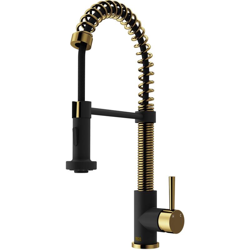 VIGO Edison 19" H Single Handle Pull-Down Sprayer Kitchen Faucet