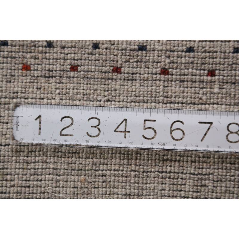 Hand Knotted Oriental 100% Wool Carpet Tribal Animal Pictorial Beige & Ivories Gabbeh Area Rug - 7' 9'' X 5' 0''