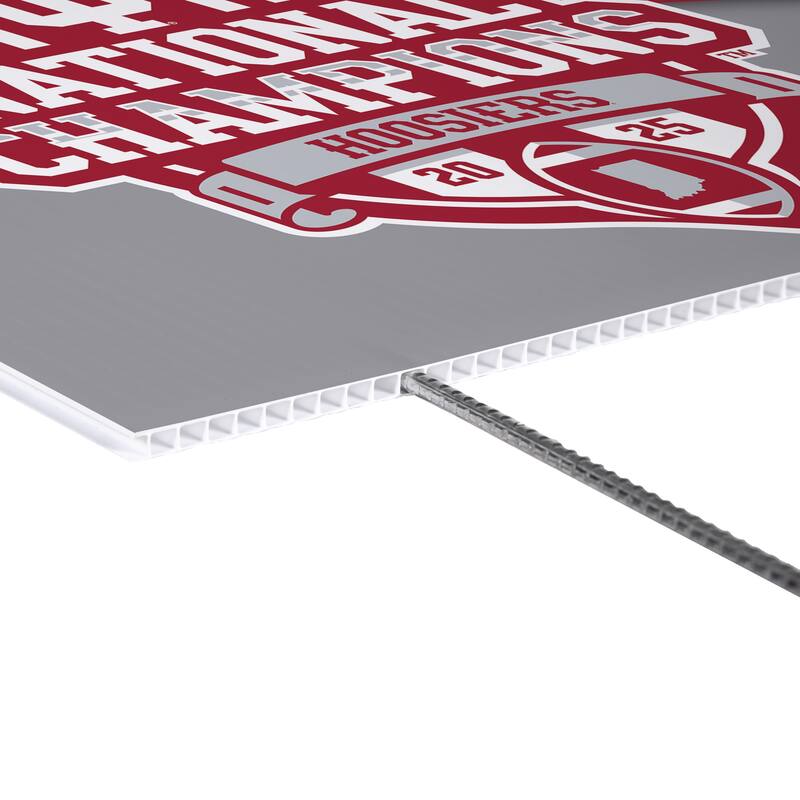 24 in. x 18 in. Indiana University CFP National Champions Coroplast Yard Sign - 5 in. x 1 in. x 5 in.