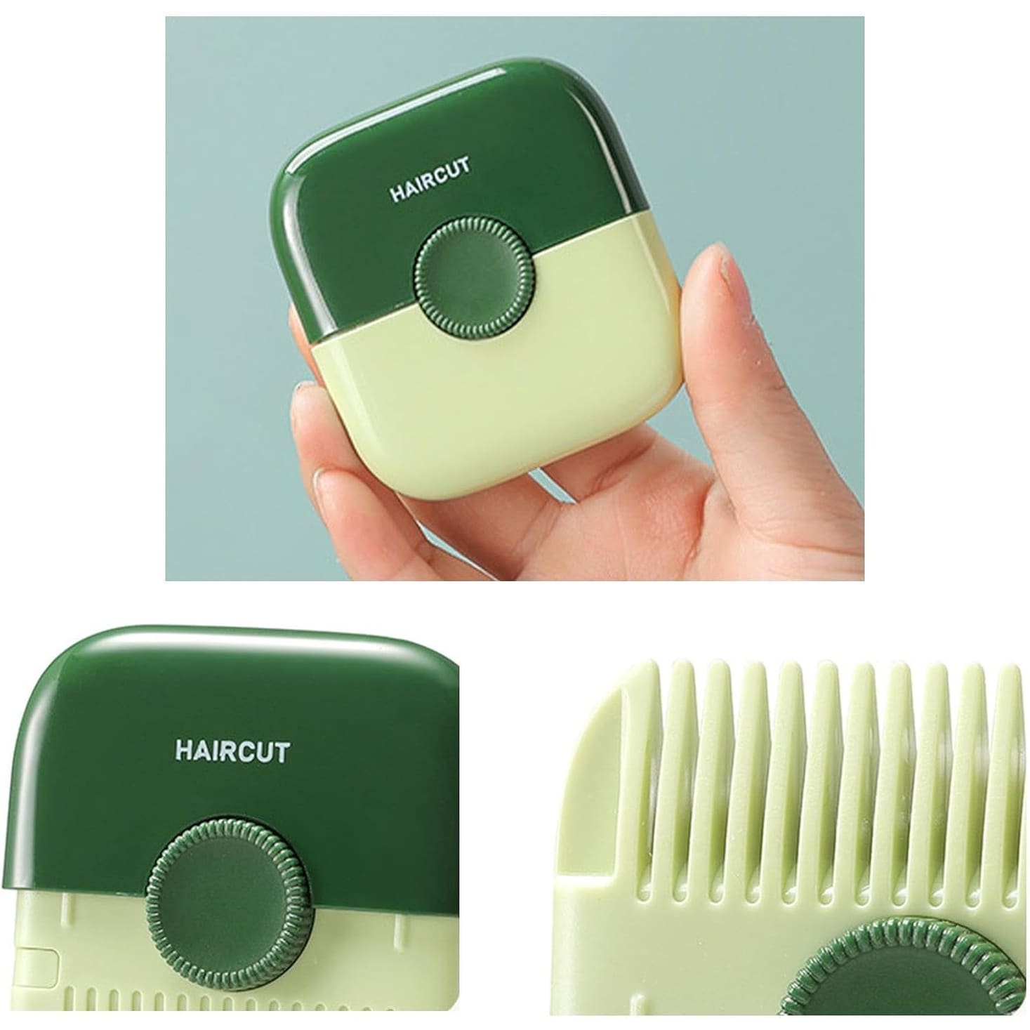 2-in-1 Hair & Bangs Trimmer Comb - Double-Sided Razor