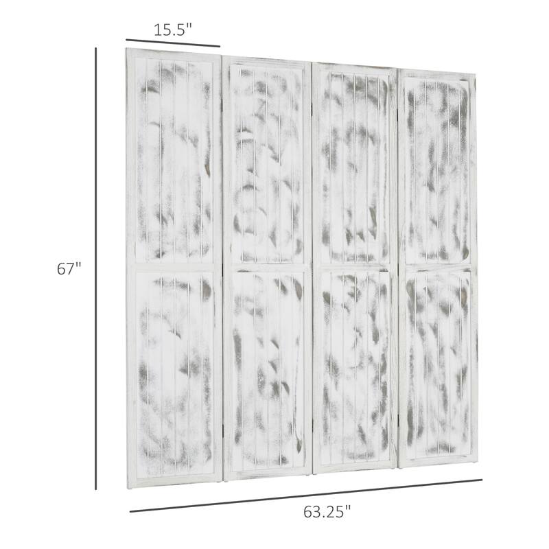 4 Panel Room Divider Folding Privacy Screen Panels