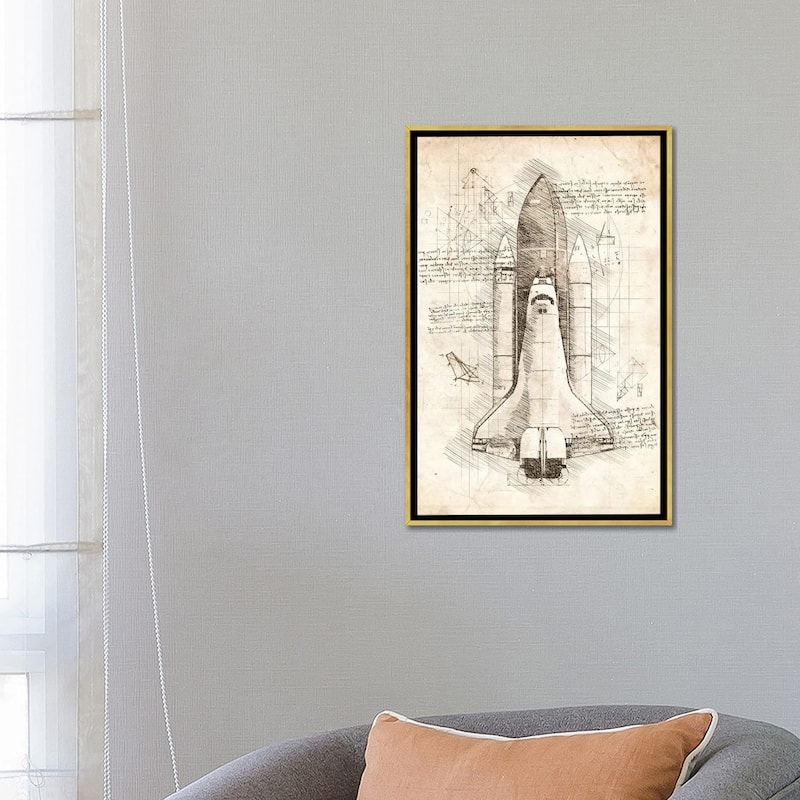 iCanvas "Space Shuttle" by Cornel Vlad Framed Canvas Print