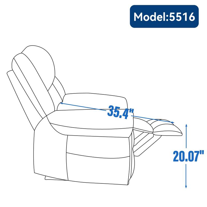 Brown Medium Electric Power Lift Recliner Chair in Genuine Leather with Dual Motors, 8-Point Massage, and Lumbar Heat