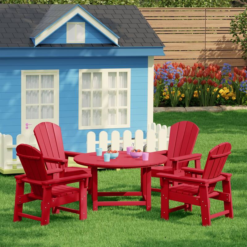 Laguna Kids Adirondack 5-Piece Round Table Dining Set
