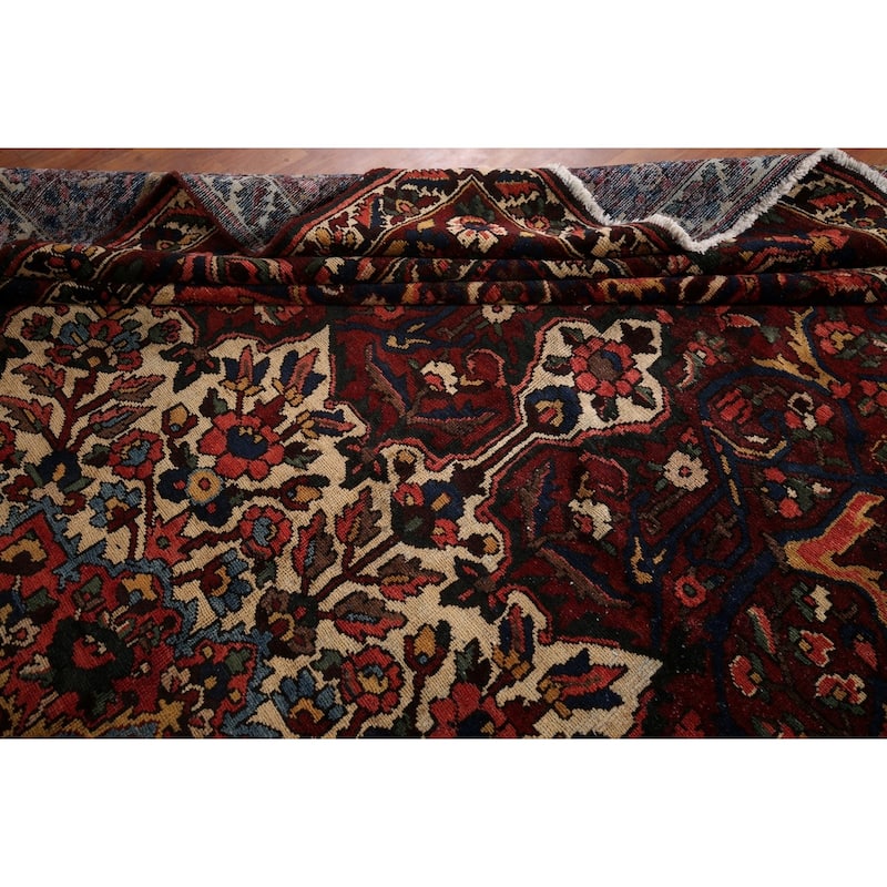Bakhtiari Large Antique Persian Area Rug Hand-Knotted Wool Carpet - 11'0" x 16'9"