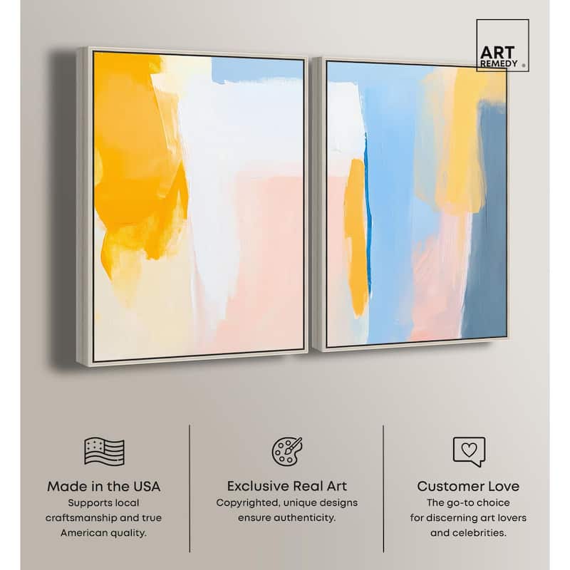 Lightwave Tides Canvas Set of 2 by Art Remedy