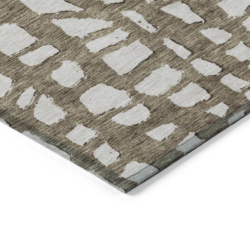 HomeRoots Abstract Transitional Rectangle Outdoor Rug