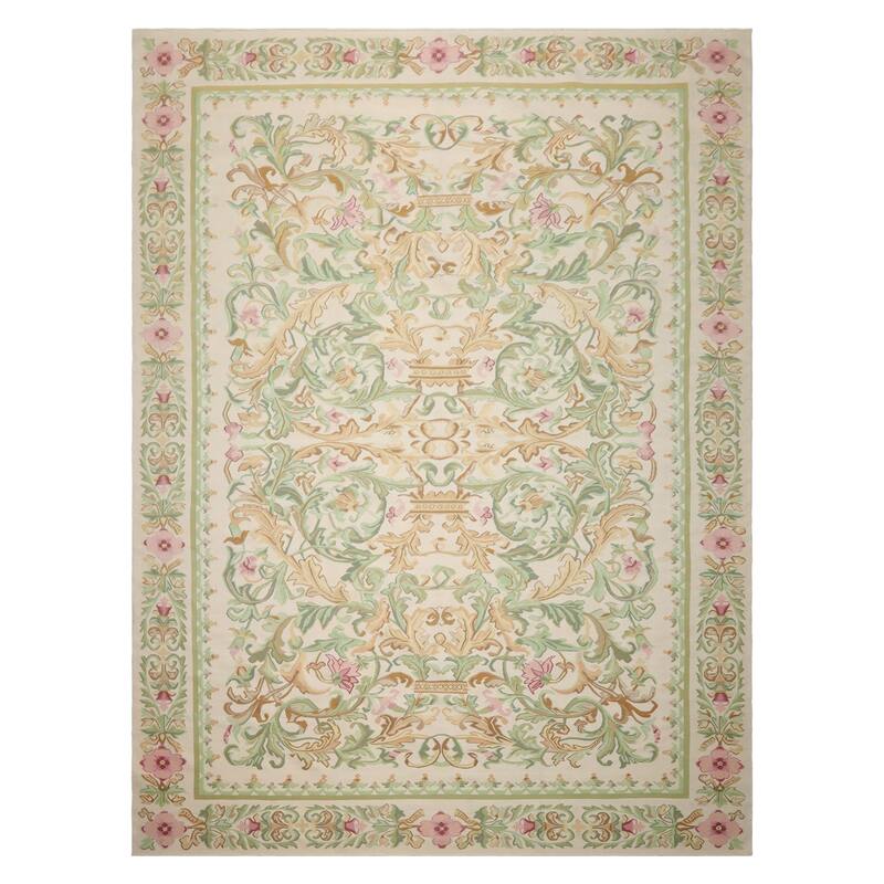 8'6''x11'8'' Hand Woven Wool Ivory Kilim Traditional Area Rug - 8' 6'' x 11' 8'' - 8' 6'' x 11' 8''