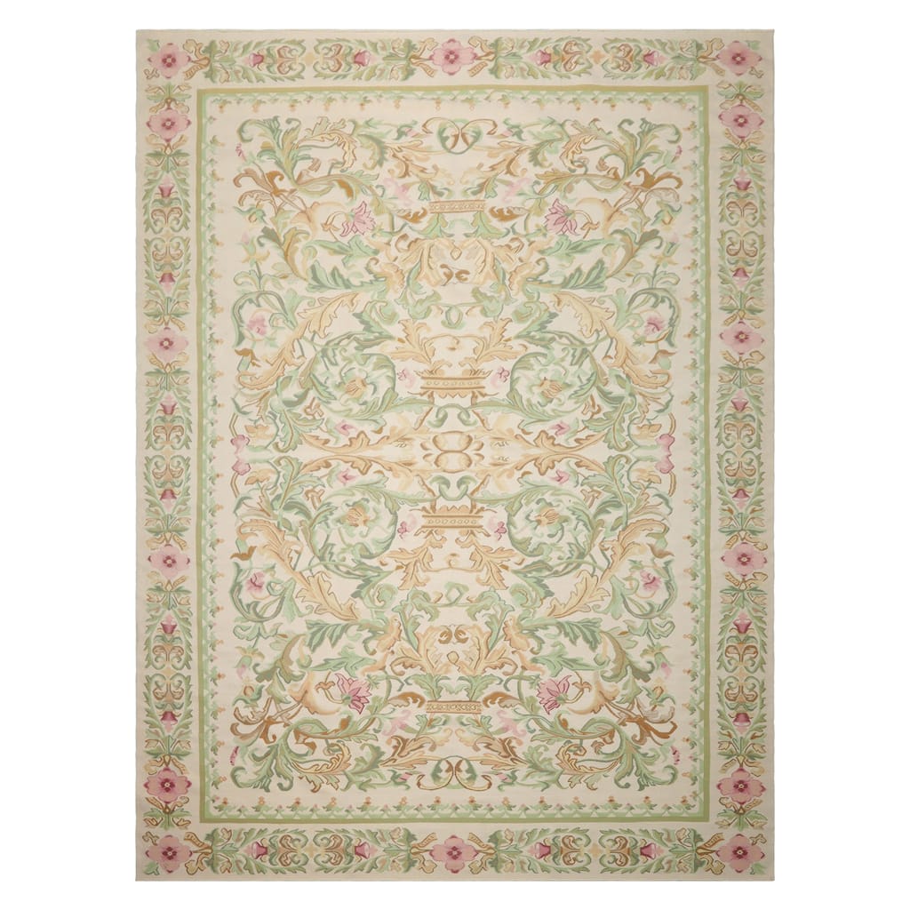 8'6''x11'8'' Hand Woven Wool Ivory Kilim Traditional Area Rug - 8' 6'' x 11' 8''