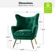 preview thumbnail 53 of 108, Eusebio Tufted Velvet Accent Chair with Wingback, Arms, and Metal Gold Legs for Living Room or Bedroom by HULALA HOME