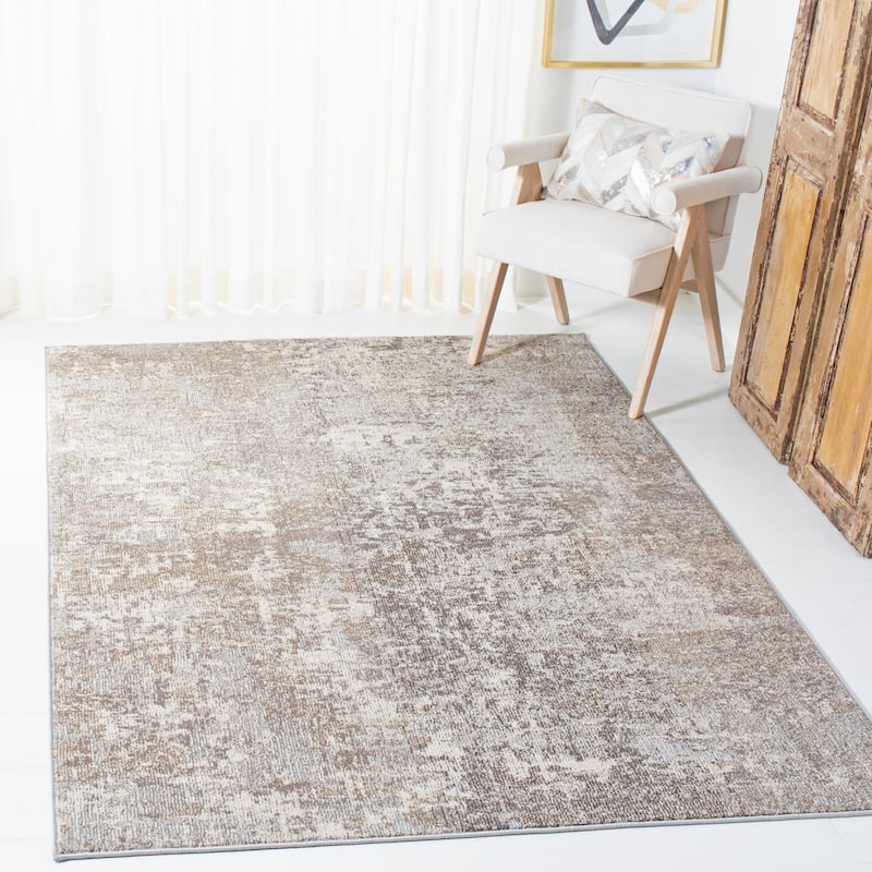SAFAVIEH Madison Poranna Modern Abstract Rug - 3' x 5' - Grey/Beige - Rectangle