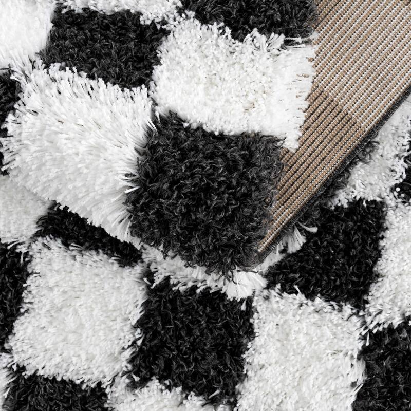 Hauteloom Atira Living Room, Bedroom Area Rug - Contemporary - Plush Pile - Light Gray,Cream - 7'10" x 10'3"