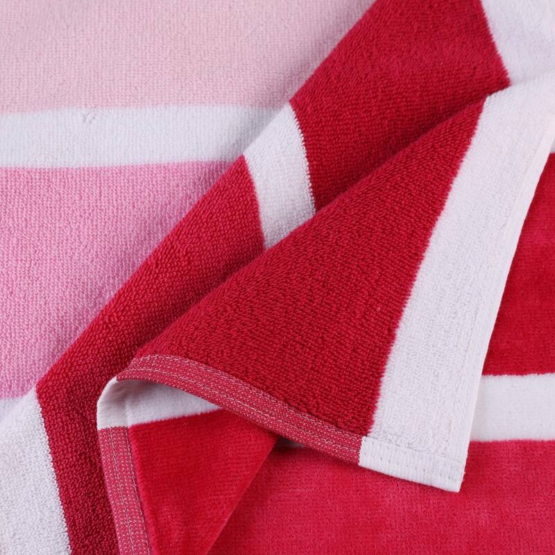 Superior Faded Stripes Cotton Velour Quick-Dry Oversized Beach Towel