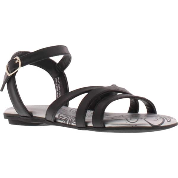 Kenneth Cole Reaction Girls Bright Lilly Flat Sandals Leather Open Toe Black Overstock 31859037 1 Medium B M Little Kid You can also choose from genuine leather, mesh, and stretch fabric girl. kenneth cole