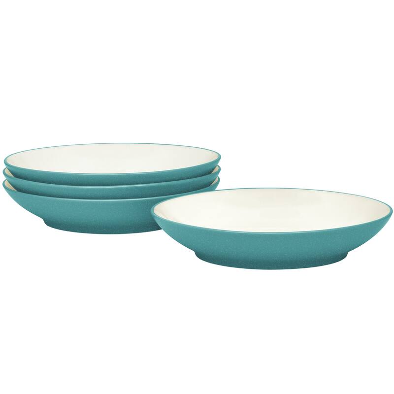 Noritake Colorwave Set Of 4 Coupe Pasta Bowls, 9-1/4", 35 Oz. - Turquoise
