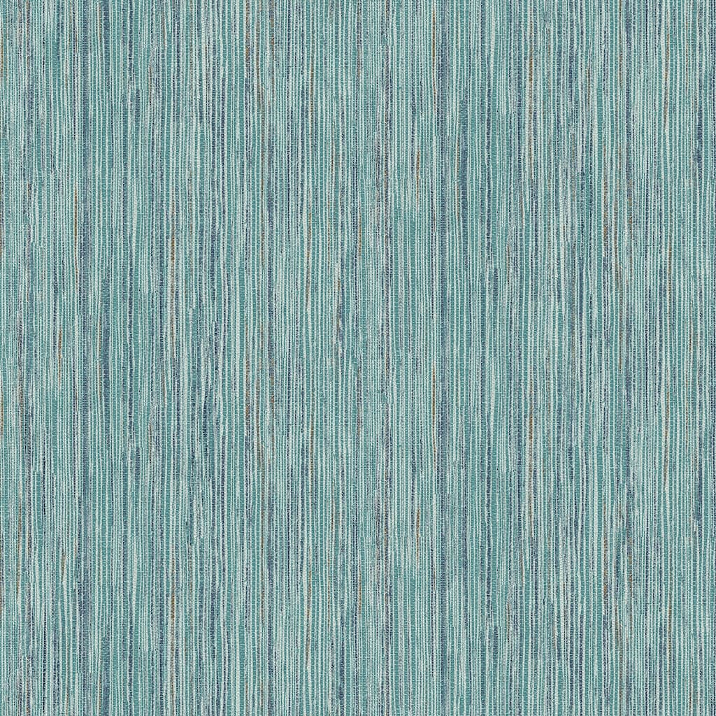 A-Street Prints Justina Teal Faux Grasscloth Wallpaper