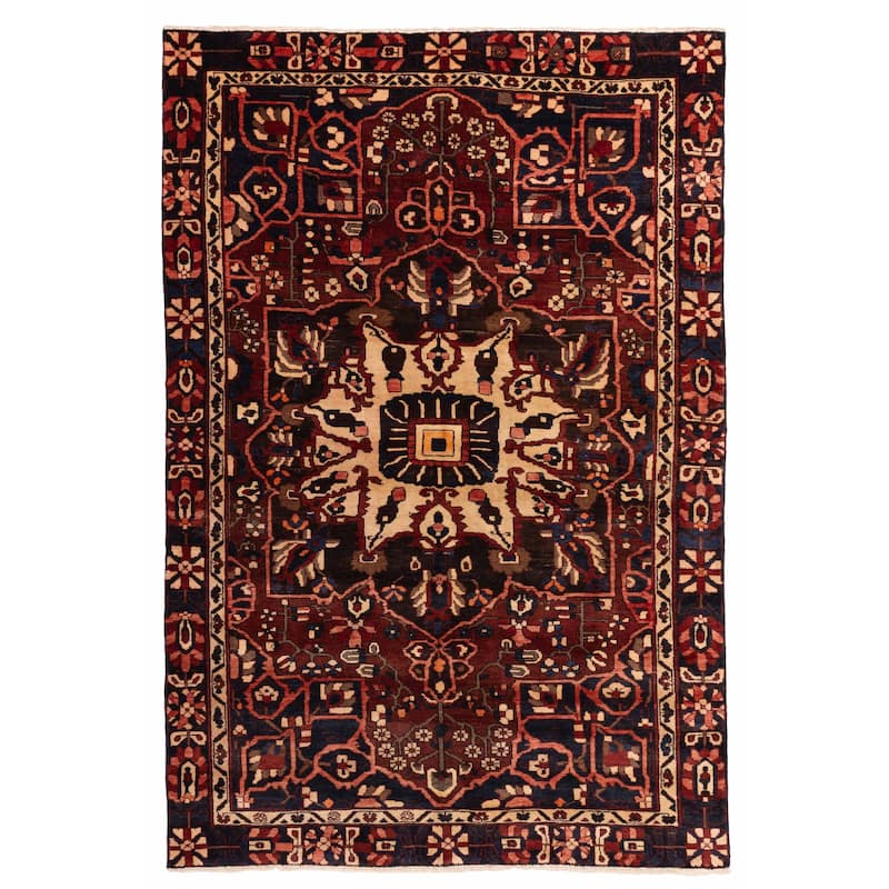 ECARPETGALLERY Hand-knotted Kayseri Vintage Red Wool Rug - 6'3 x 9'5