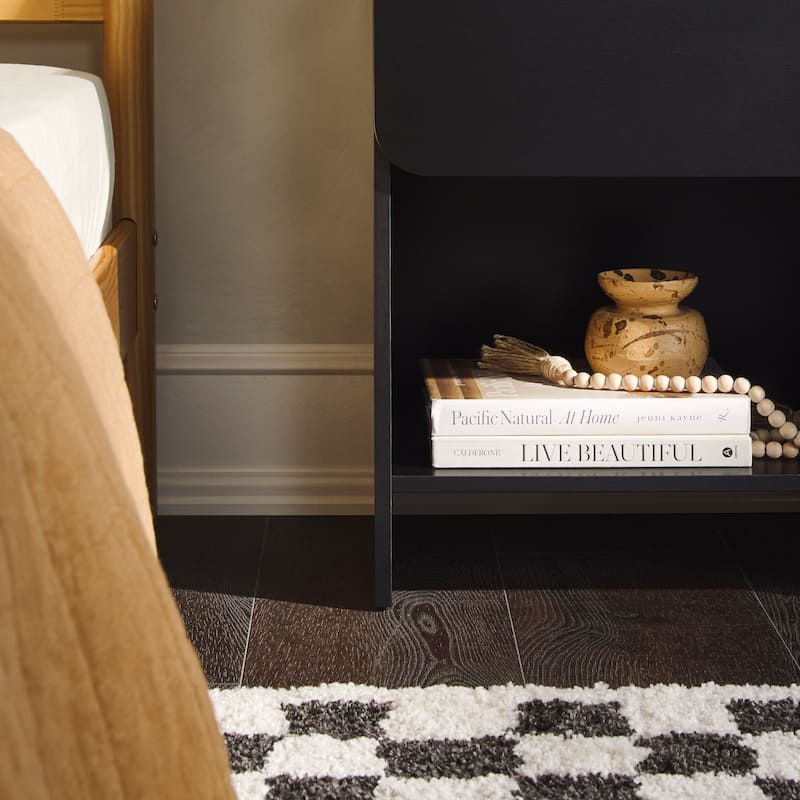Middlebrook Designs Modern 1-Drawer Nightstand with Cubby