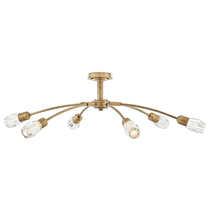 Fredrick Ramond FR33326 Atera 6 Light 45" Wide LED Crystal Sputnik