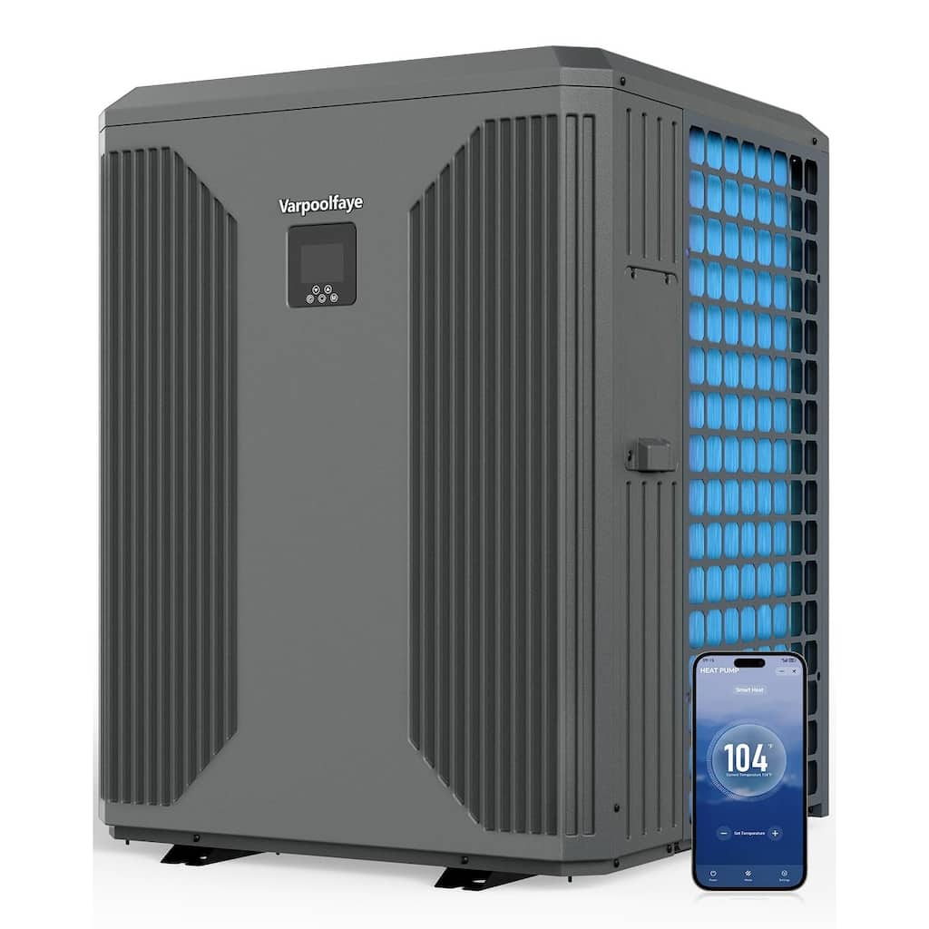 Inverter Electric Pool Heater 140000 BTU, Heating Pump for Up to 42000 Gallon - 42000 Gallon