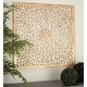 preview thumbnail 1 of 19, Light Brown Wood Handmade Intricately Carved Floral Home Wall Decor with Mandala Design Brown