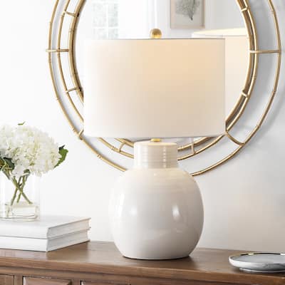 SAFAVIEH Lighting Nidia 24-inch Ceramic LED Table Lamp - 15" W x 15" L x 24" H - 15Wx15Dx24H