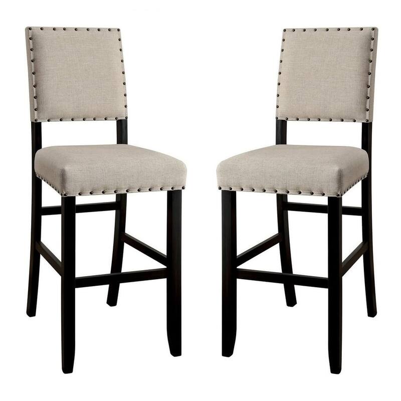 5 Piece Kitchen Dining Table Set, Counter Height Dining Table Set with Rectangular Table and 4 Chairs with Nailhead Trim