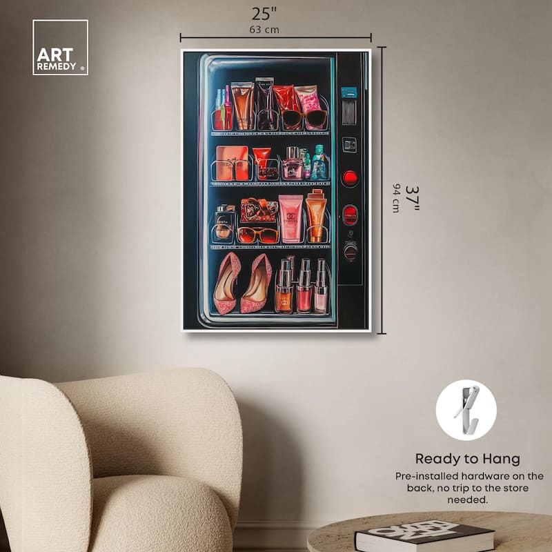 Fashion Vending Machine Canvas by Art Remedy
