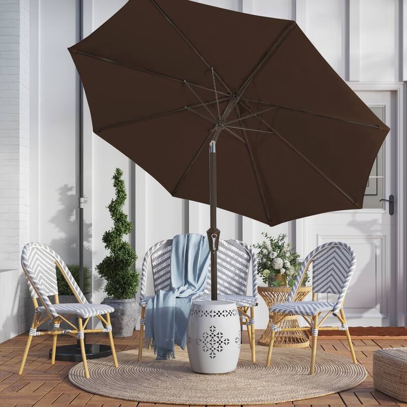 10ft Patio Market Umbrella with Crank & Tilt,UV-Risistant