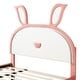 preview thumbnail 26 of 25, Rabbit-Shaped Platform Bed with Embedded LED Lights,Trundle and 3 Drawers