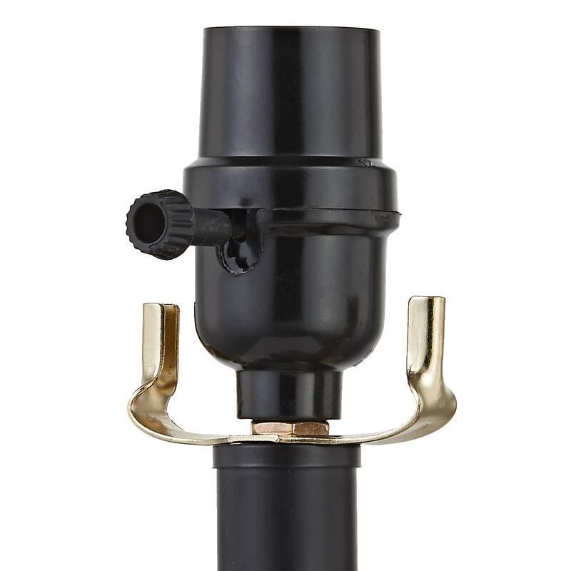 28" Brown/Black Table Lamp Set with USB (Set of 2)