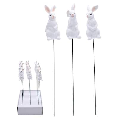 Transpac Resin Easter Bunny Picks In PDQ S/12 Home Decorations Easter